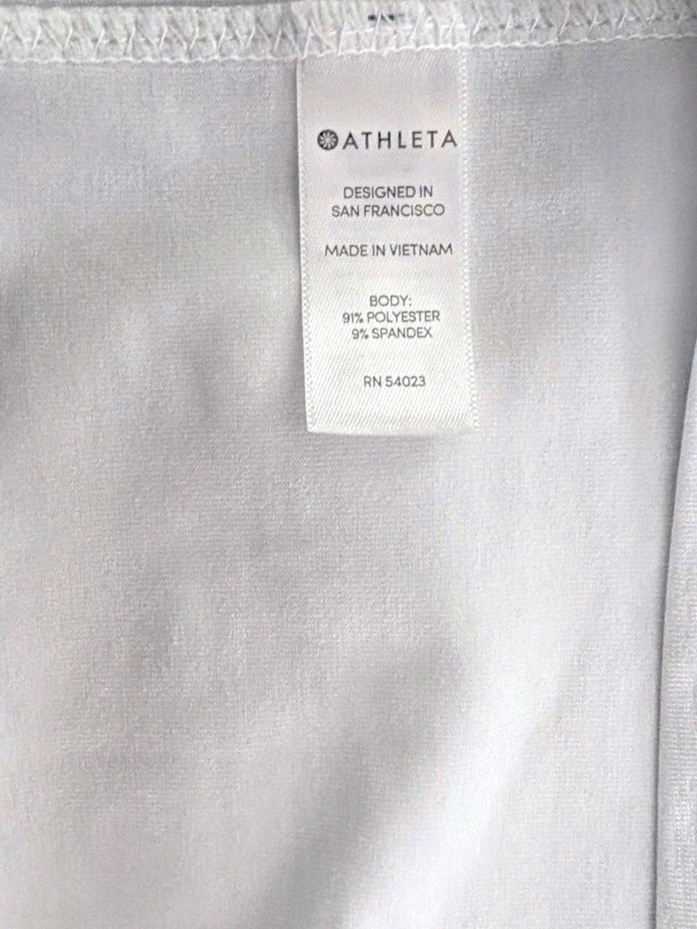 NWOT Athleta White Long-Sleeve Performance Tee With Roughing, Size Small - Picture 10 of 13